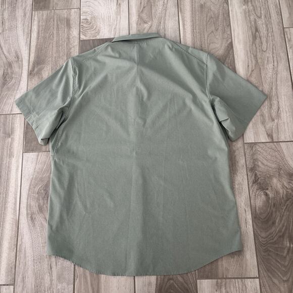 Lululemon Men’s Airing Easy Short Sleeve Button Up Shirt Green Size XXL - Picture 9 of 9